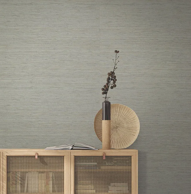 Ronald Redding Painted Hemp wallpaper, color Light Grey, SKU GRL88020