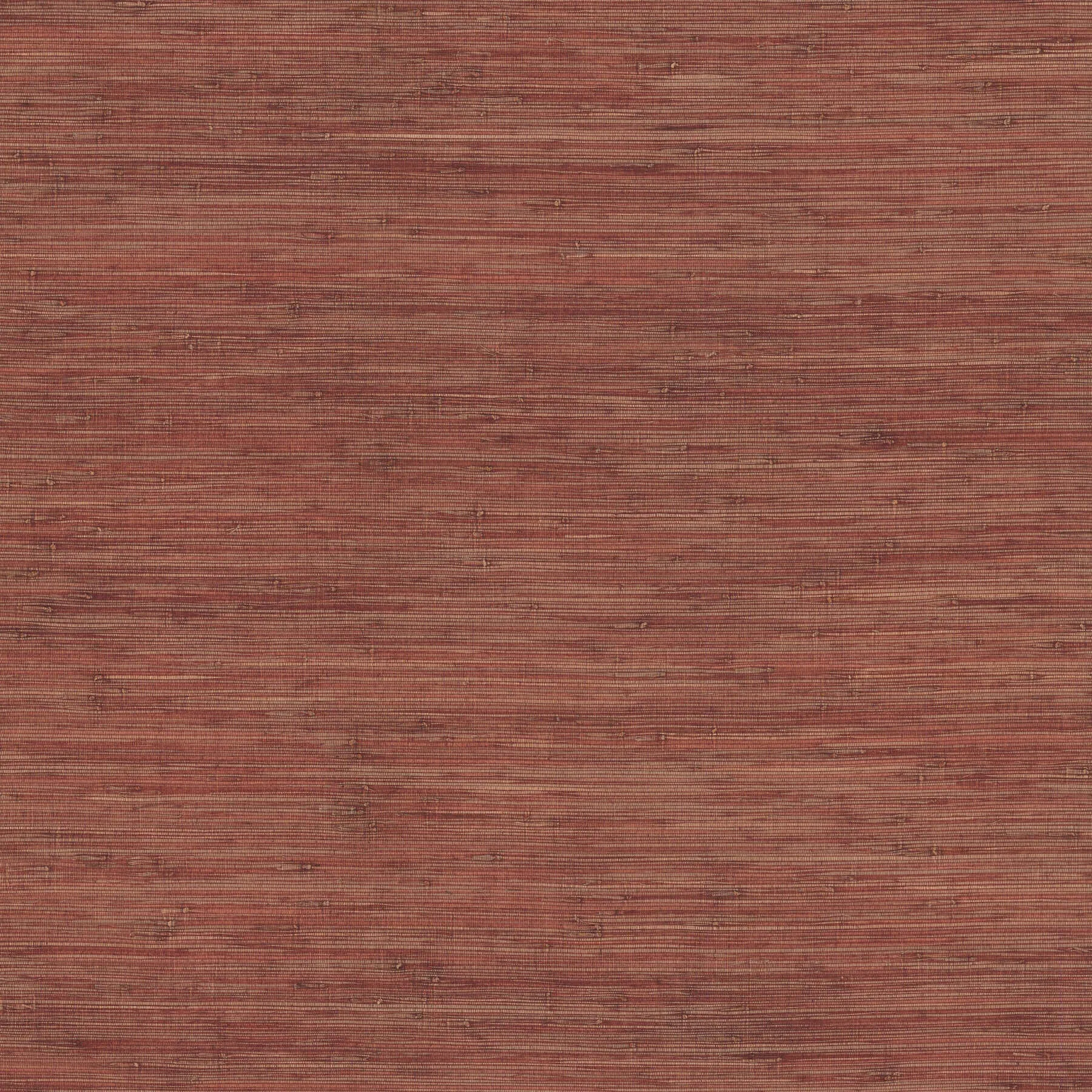Ronald Redding Knotted Grass wallpaper, color Brick, SKU GV0233