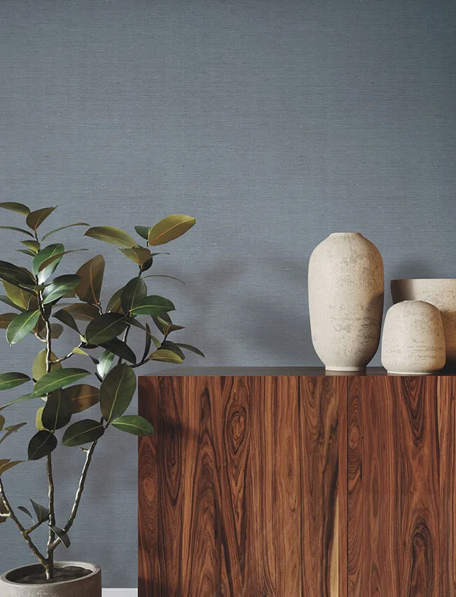 Ronald Redding Linen Levels wallpaper, color Ice Blue, SKU YGL7004