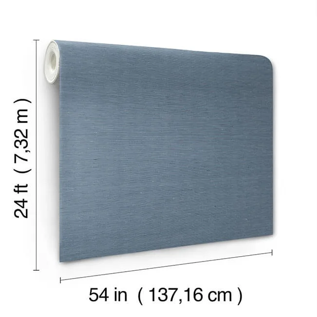 Ronald Redding Linen Levels wallpaper, color Indigo, SKU YGL7065