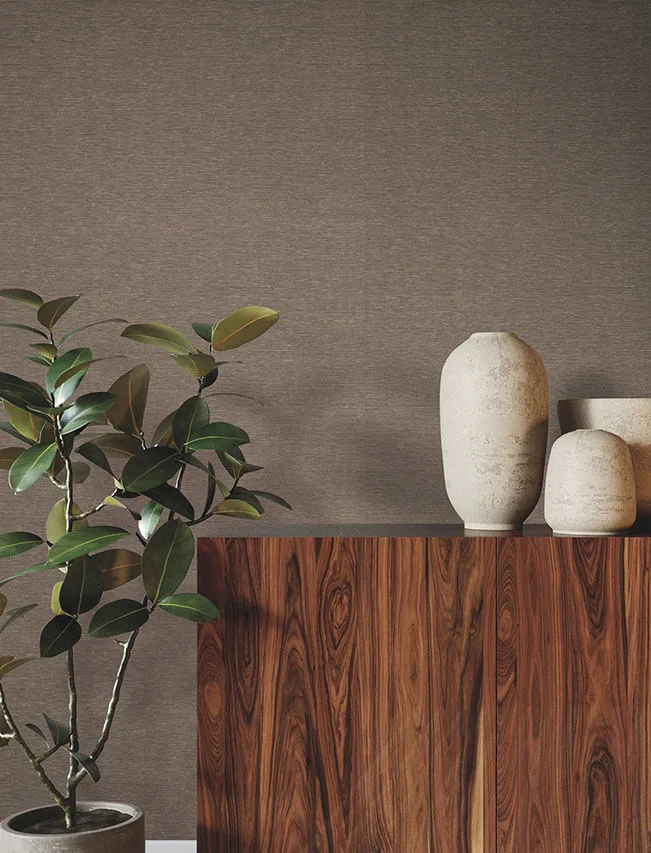 Ronald Redding Linen Levels wallpaper, color Portabella, SKU YGL7014