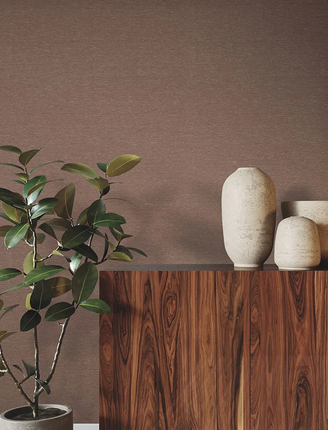 Ronald Redding Linen Levels wallpaper, color Russet, SKU GRL88389
