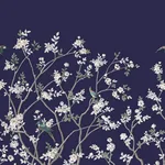 Ronald Redding Lingering Garden - Navy Wallpaper | Buy Online Ronald Redding Lingering Garden wallpaper, color Navy, SKU MU0315M