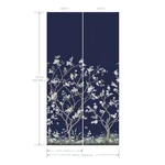 Ronald Redding Lingering Garden - Navy Wallpaper | Buy Online Ronald Redding Lingering Garden wallpaper, color Navy, SKU MU0315M