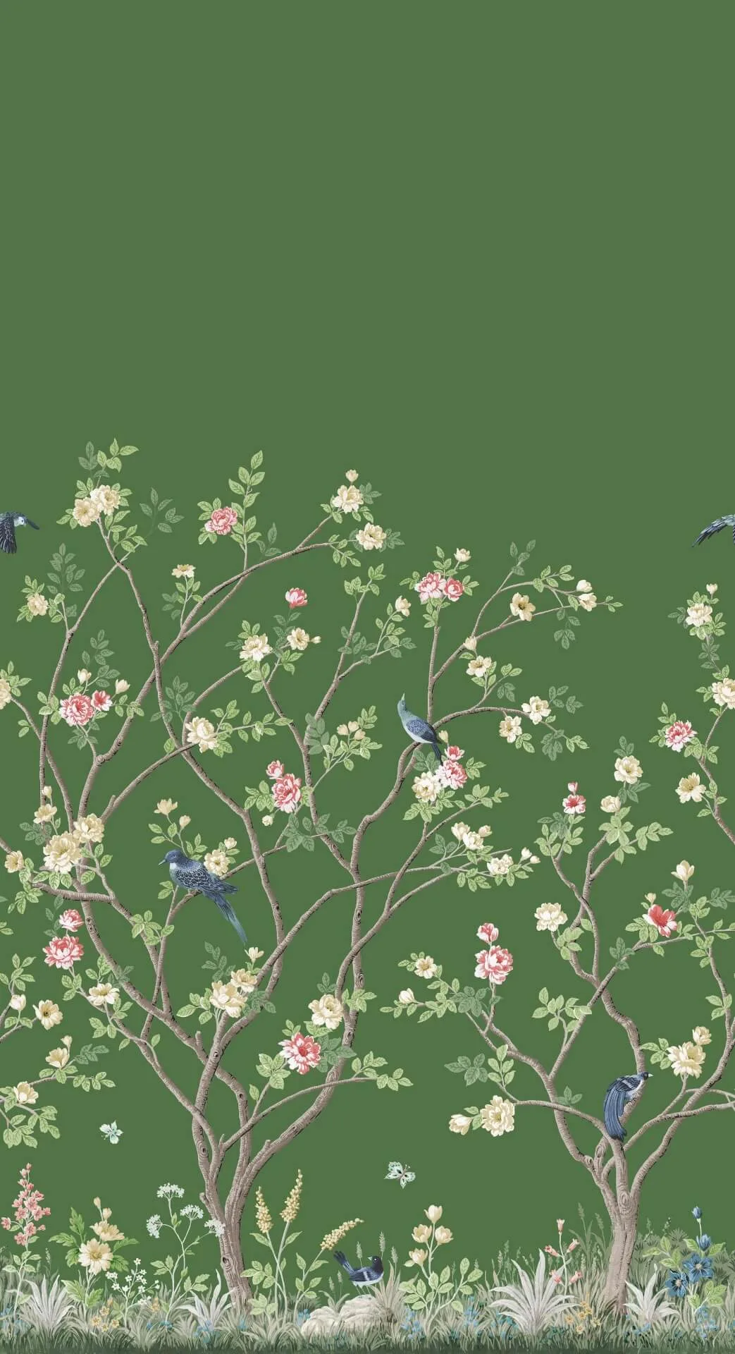 Ronald Redding Lingering Garden wallpaper, color Green, SKU MU0316M