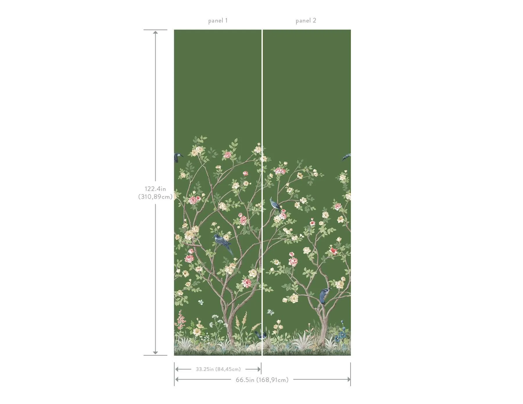 Ronald Redding Lingering Garden - Green Wallpaper | Buy Online Ronald Redding Lingering Garden wallpaper, color Green, SKU MU0316M