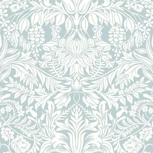 Ronald Redding Lockwood Damask wallpaper, color Light Blue, SKU AC9192