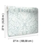 Ronald Redding Lockwood Damask - Light Blue Wallpaper | Buy Online Ronald Redding Lockwood Damask wallpaper, color Light Blue, SKU AC9192