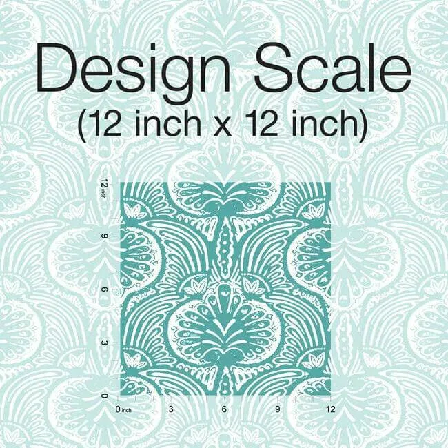Ronald Redding Lotus Palm wallpaper, color Aqua, SKU HO2151