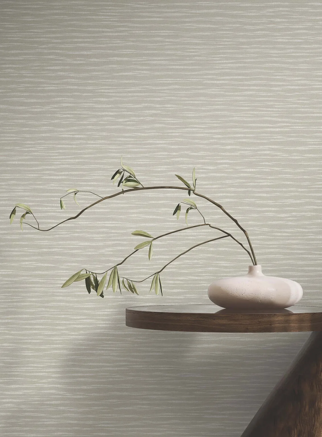 Ronald Redding Lotus Weave wallpaper, color Warm Grey, SKU ZA8046