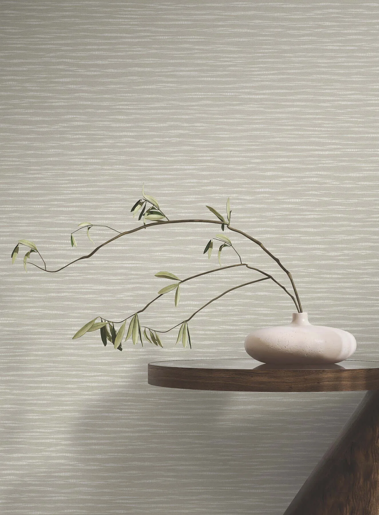 Ronald Redding Lotus Weave wallpaper, color Warm Grey, SKU ZA8046