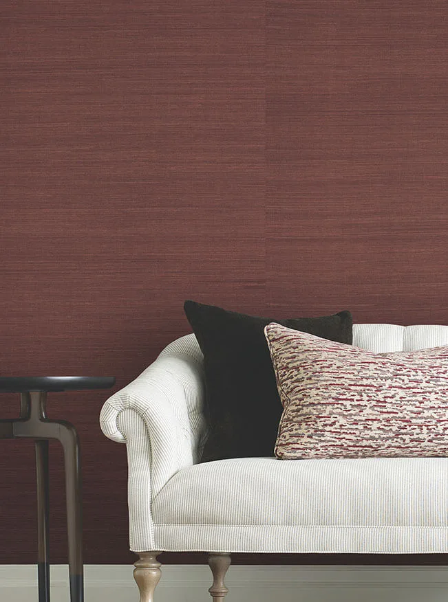 Ronald Redding Maguey Sisal wallpaper, color Boston Brick, SKU GRL88462