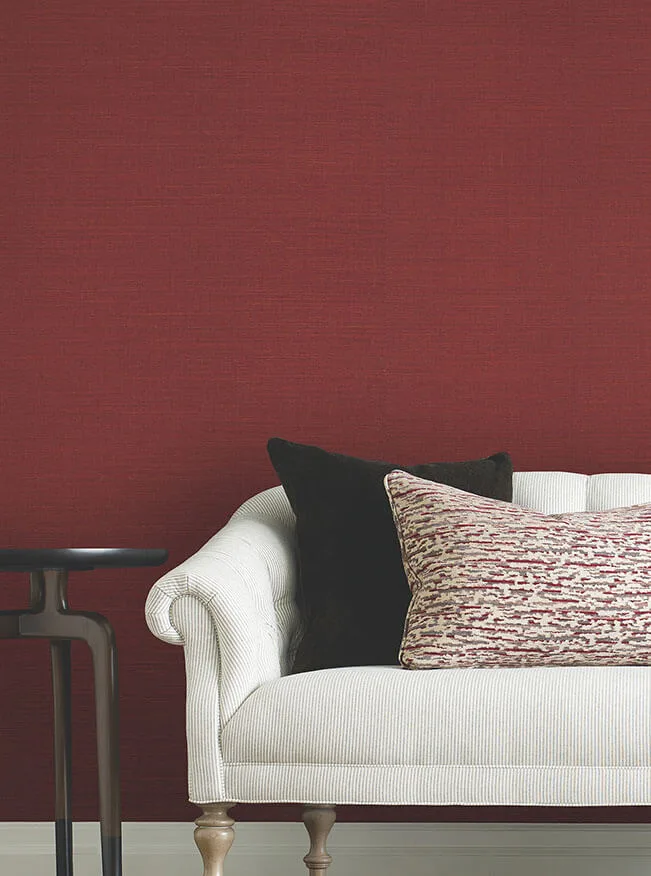 Ronald Redding Maguey Sisal wallpaper, color Currant, SKU GV0132NW