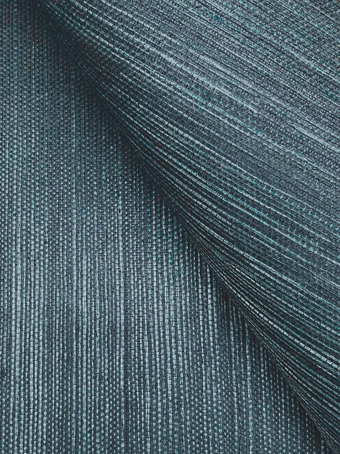 Ronald Redding Maguey Sisal wallpaper, color Dark Teal, SKU CL1029NW
