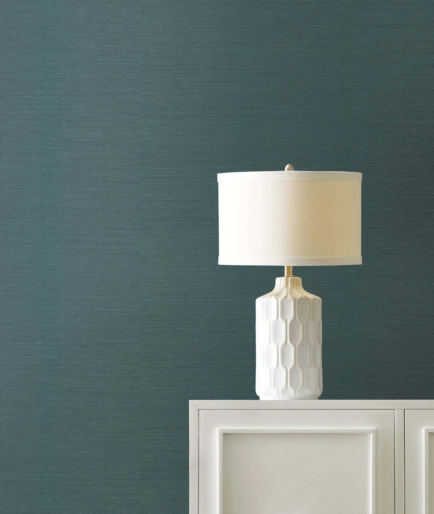 Ronald Redding Maguey Sisal wallpaper, color Dark Teal, SKU CL1029NW