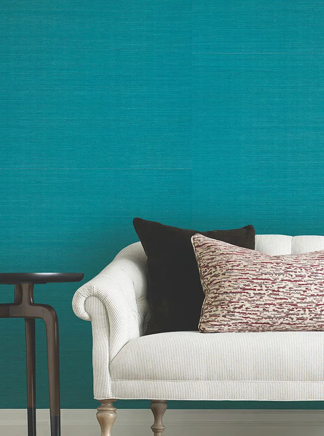 Ronald Redding Maguey Sisal wallpaper, color Lagoon, SKU GV0155NW