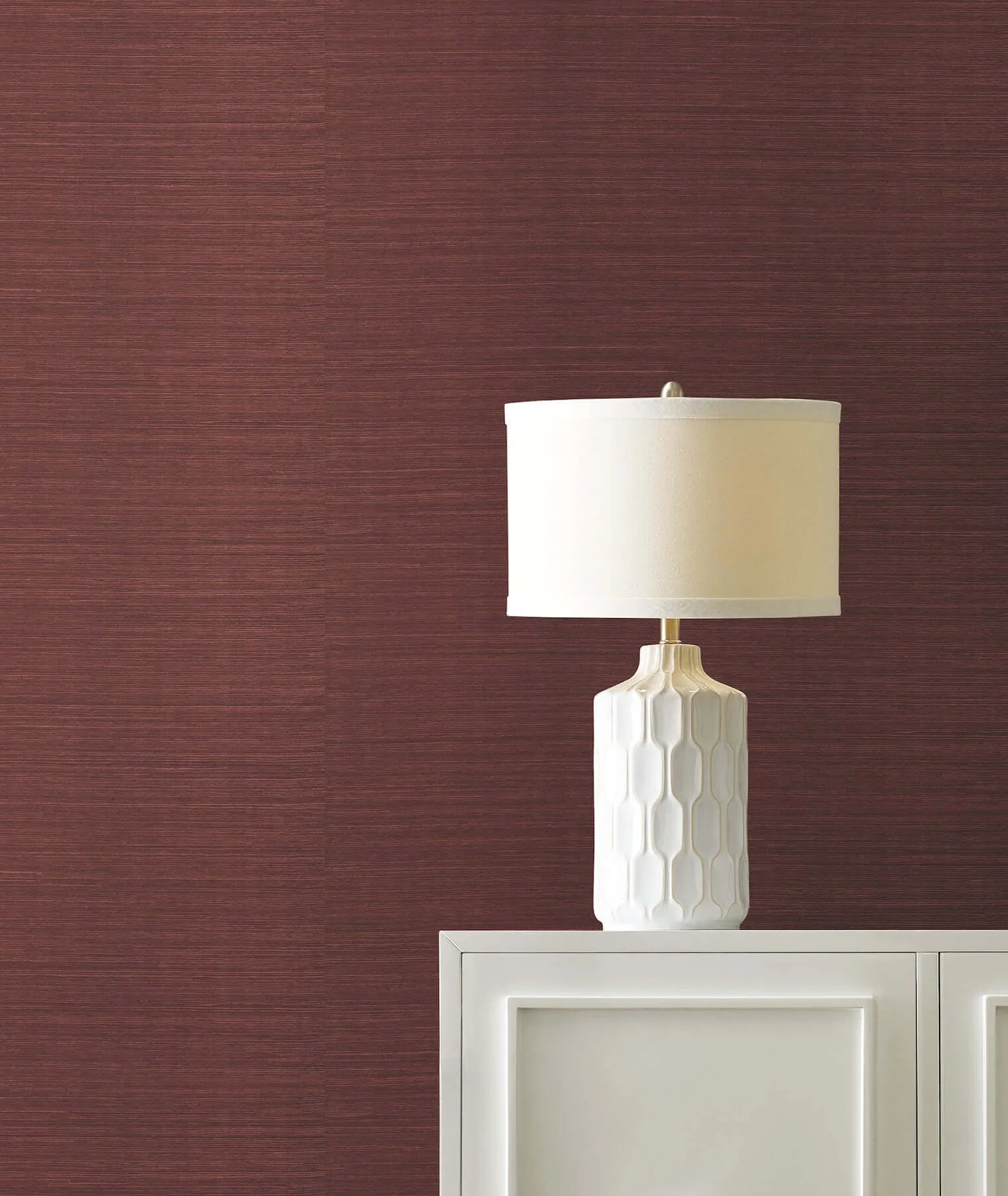 Ronald Redding Maguey Sisal wallpaper, color Mulberry, SKU GV0123NW