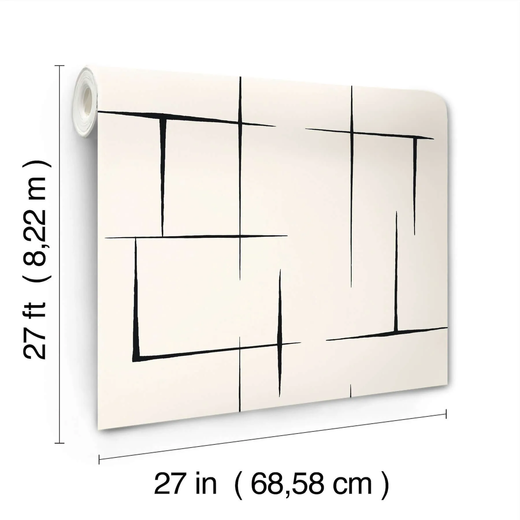 Ronald Redding Malia wallpaper, color Black & White, SKU ZA8051