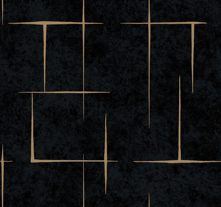 Ronald Redding Malia wallpaper, color Gold & Black, SKU ZA8054
