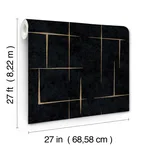 Ronald Redding Malia - Gold & Black Wallpaper | Buy Online Ronald Redding Malia wallpaper, color Gold & Black, SKU ZA8054