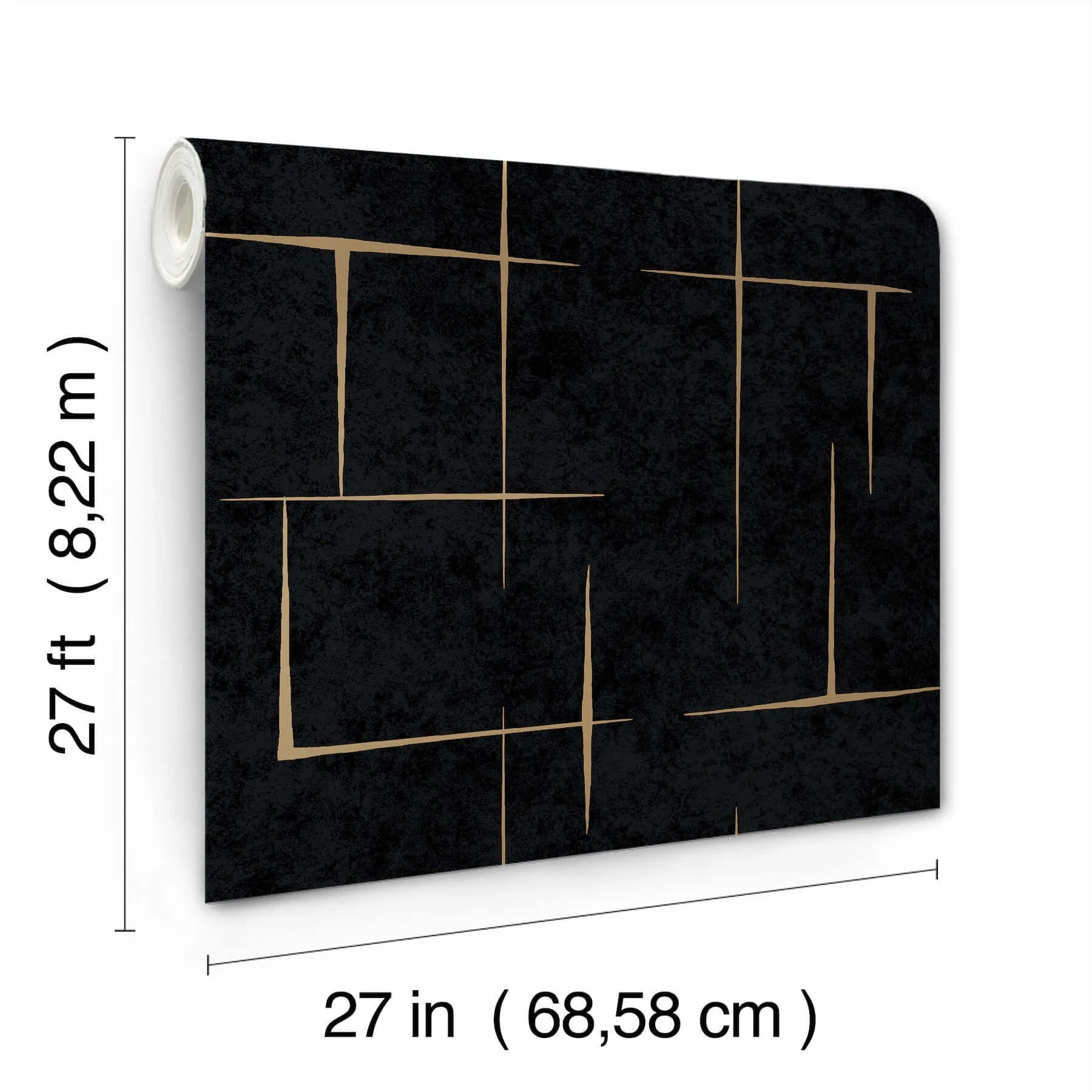Ronald Redding Malia - Gold & Black Wallpaper | Buy Online Ronald Redding Malia wallpaper, color Gold & Black, SKU ZA8054
