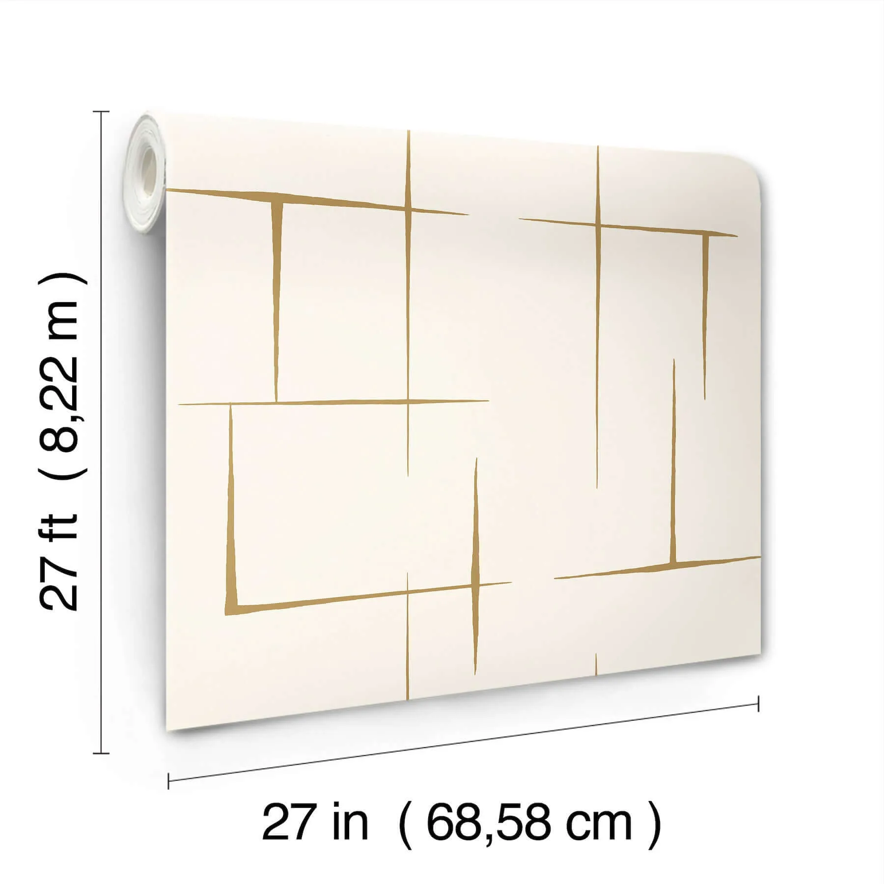 Ronald Redding Malia - Gold & White Wallpaper | Buy Online Ronald Redding Malia wallpaper, color Gold & White, SKU ZA8053