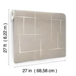 Ronald Redding Malia - White & Taupe Wallpaper | Buy Online Ronald Redding Malia wallpaper, color White & Taupe, SKU ZA8052