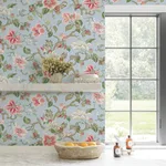Ronald Redding Marguerite Vine - Blue Wallpaper | Buy Online Ronald Redding Marguerite Vine wallpaper, color Blue, SKU GT4512
