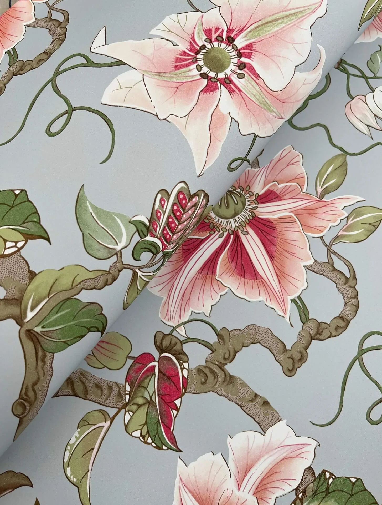 Ronald Redding Marguerite Vine - Blue Wallpaper | Buy Online Ronald Redding Marguerite Vine wallpaper, color Blue, SKU GT4512