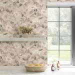 Ronald Redding Marguerite Vine wallpaper, color Blush, SKU GT4511