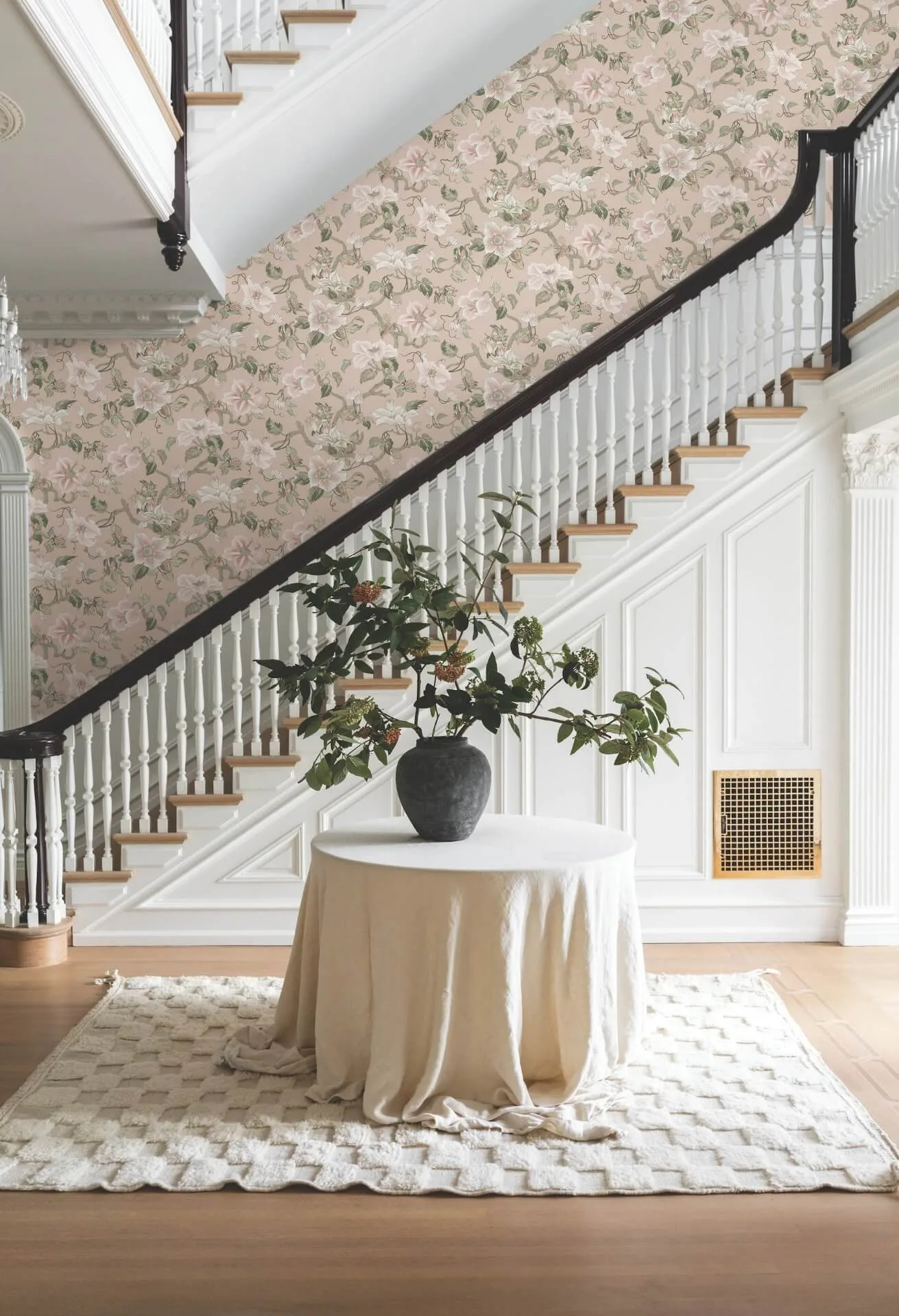 Ronald Redding Marguerite Vine wallpaper, color Blush, SKU GT4511