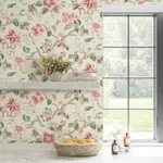 Ronald Redding Marguerite Vine wallpaper, color Cream, SKU GT4513