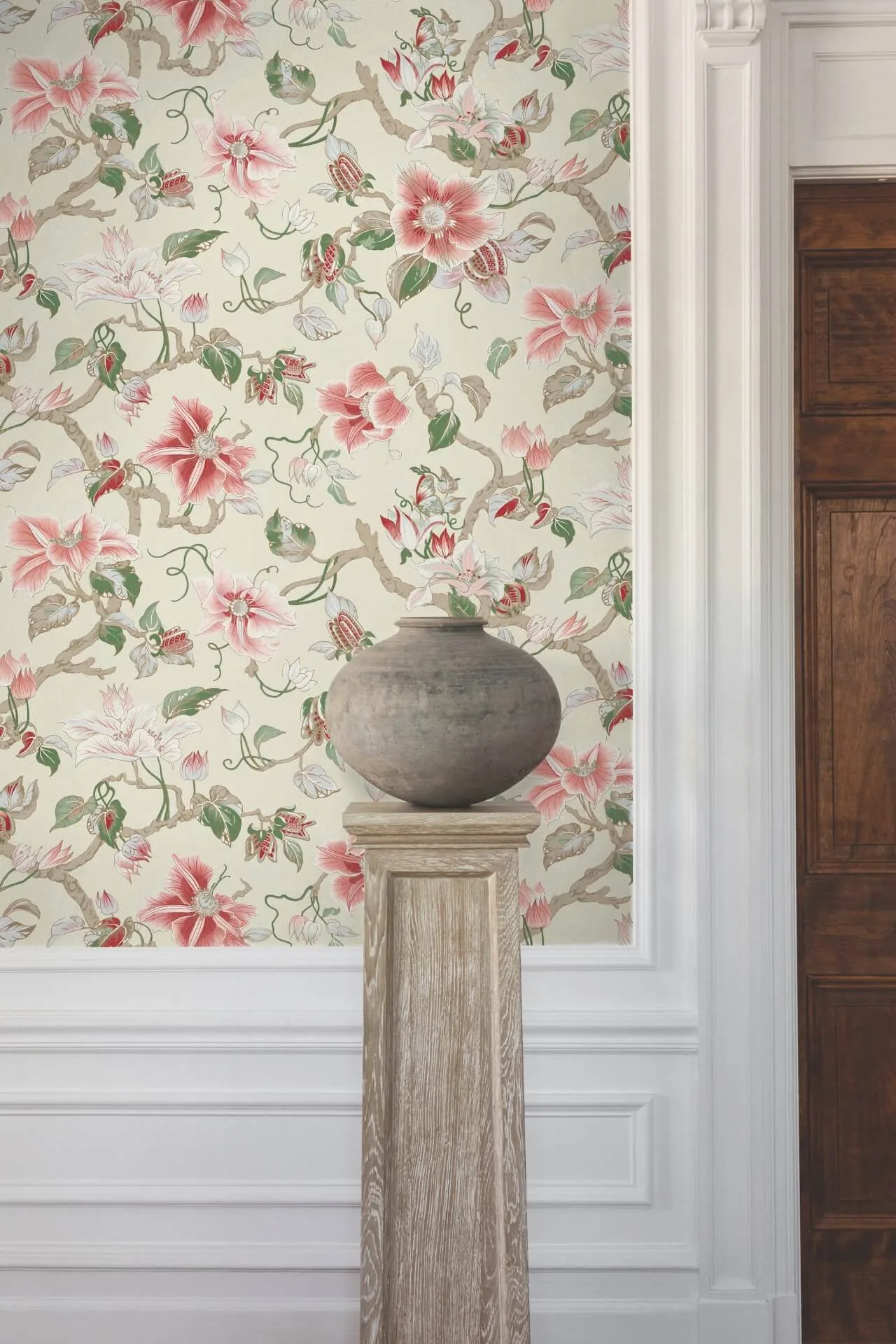 Ronald Redding Marguerite Vine wallpaper, color Cream, SKU GT4513