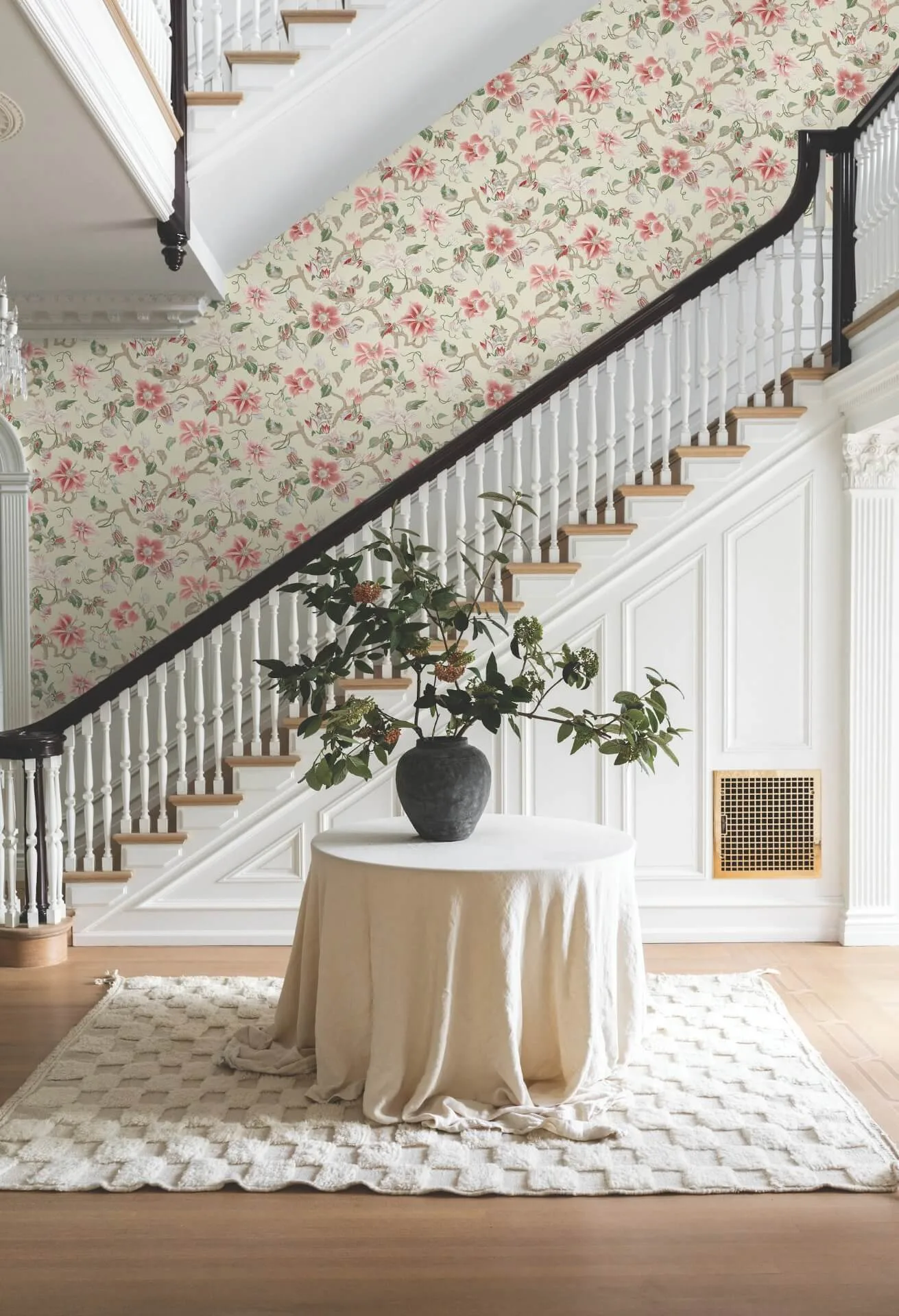 Ronald Redding Marguerite Vine wallpaper, color Cream, SKU GT4513