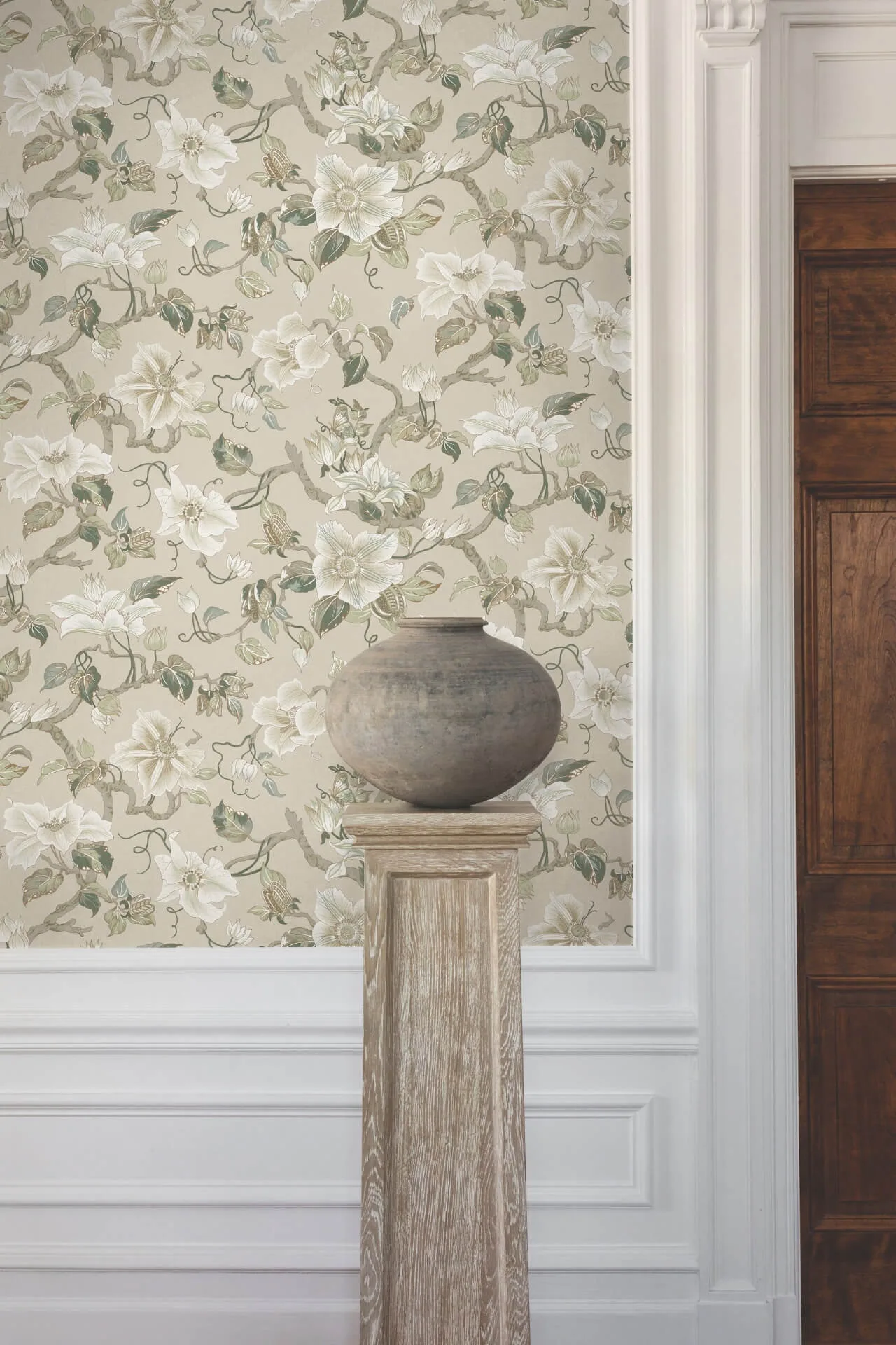 Ronald Redding Marguerite Vine - Taupe Wallpaper | Buy Online Ronald Redding Marguerite Vine wallpaper, color Taupe, SKU GT4516