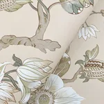 Ronald Redding Marguerite Vine - Taupe Wallpaper | Buy Online Ronald Redding Marguerite Vine wallpaper, color Taupe, SKU GT4516