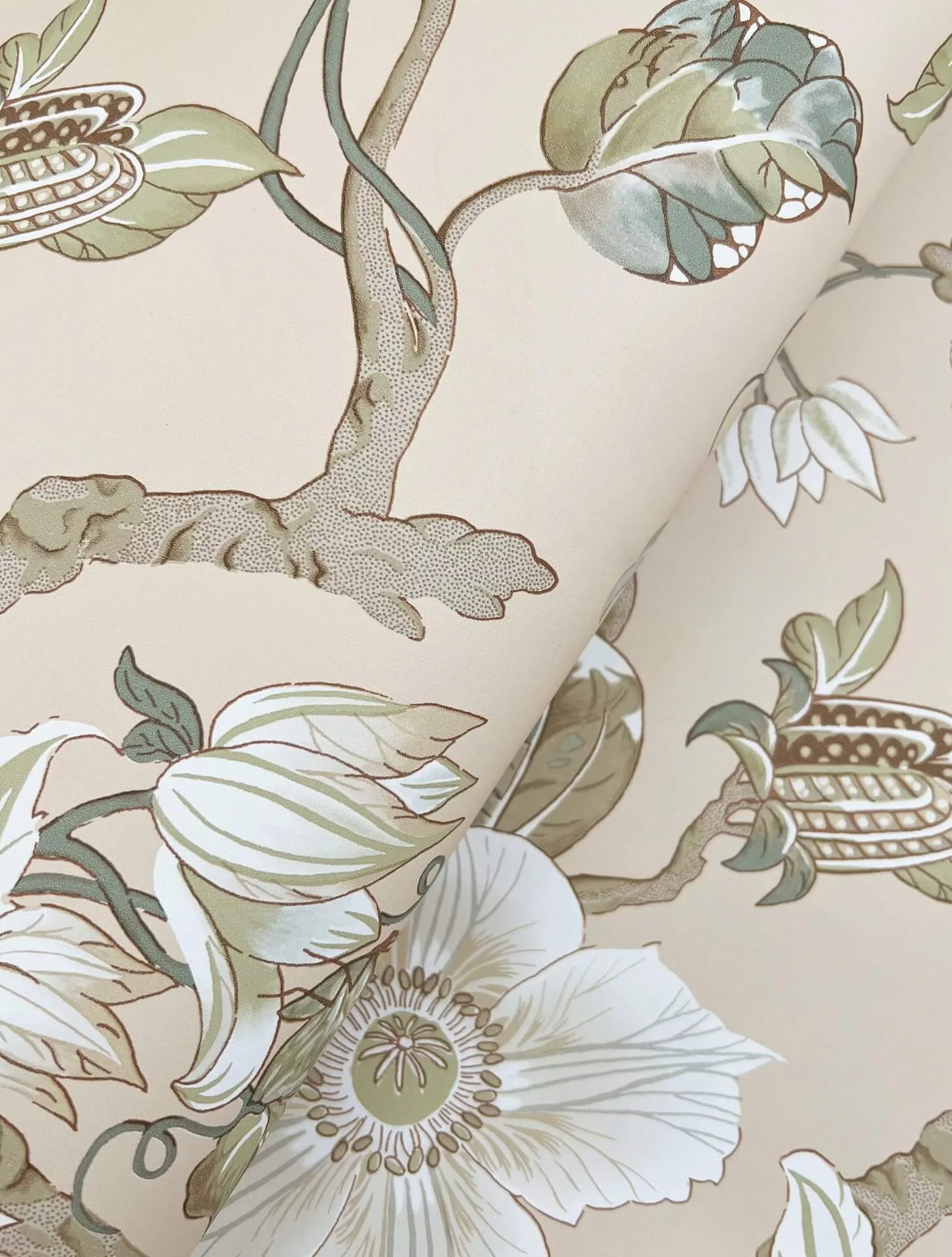 Ronald Redding Marguerite Vine - Taupe Wallpaper | Buy Online Ronald Redding Marguerite Vine wallpaper, color Taupe, SKU GT4516