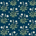 Ronald Redding Meadow Flowers - Navy & White Wallpaper | Buy Online Ronald Redding Meadow Flowers wallpaper, color Navy & White, SKU AC9151