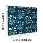 Ronald Redding Meadow Flowers - Navy & White Wallpaper | Buy Online Ronald Redding Meadow Flowers wallpaper, color Navy & White, SKU AC9151