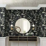 Ronald Redding Metal Leaf Squares - Black Wallpaper | Buy Online Ronald Redding Metal Leaf Squares wallpaper, color Black, SKU KT2101