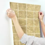Ronald Redding Metal Leaf Squares - Gold Wallpaper | Buy Online Ronald Redding Metal Leaf Squares wallpaper, color Gold, SKU KT2102