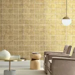 Ronald Redding Metal Leaf Squares - Gold Wallpaper | Buy Online Ronald Redding Metal Leaf Squares wallpaper, color Gold, SKU KT2102
