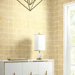 Ronald Redding Metal Leaf Squares - Gold Wallpaper | Buy Online Ronald Redding Metal Leaf Squares wallpaper, color Gold, SKU KT2102