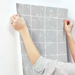 Ronald Redding Metal Leaf Squares - Silver Wallpaper | Buy Online Ronald Redding Metal Leaf Squares wallpaper, color Silver, SKU KT2103