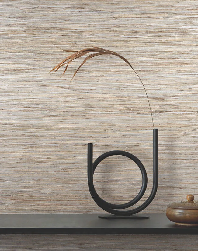 Ronald Redding Misty Hemp wallpaper, color Light Natural, SKU YGL7089