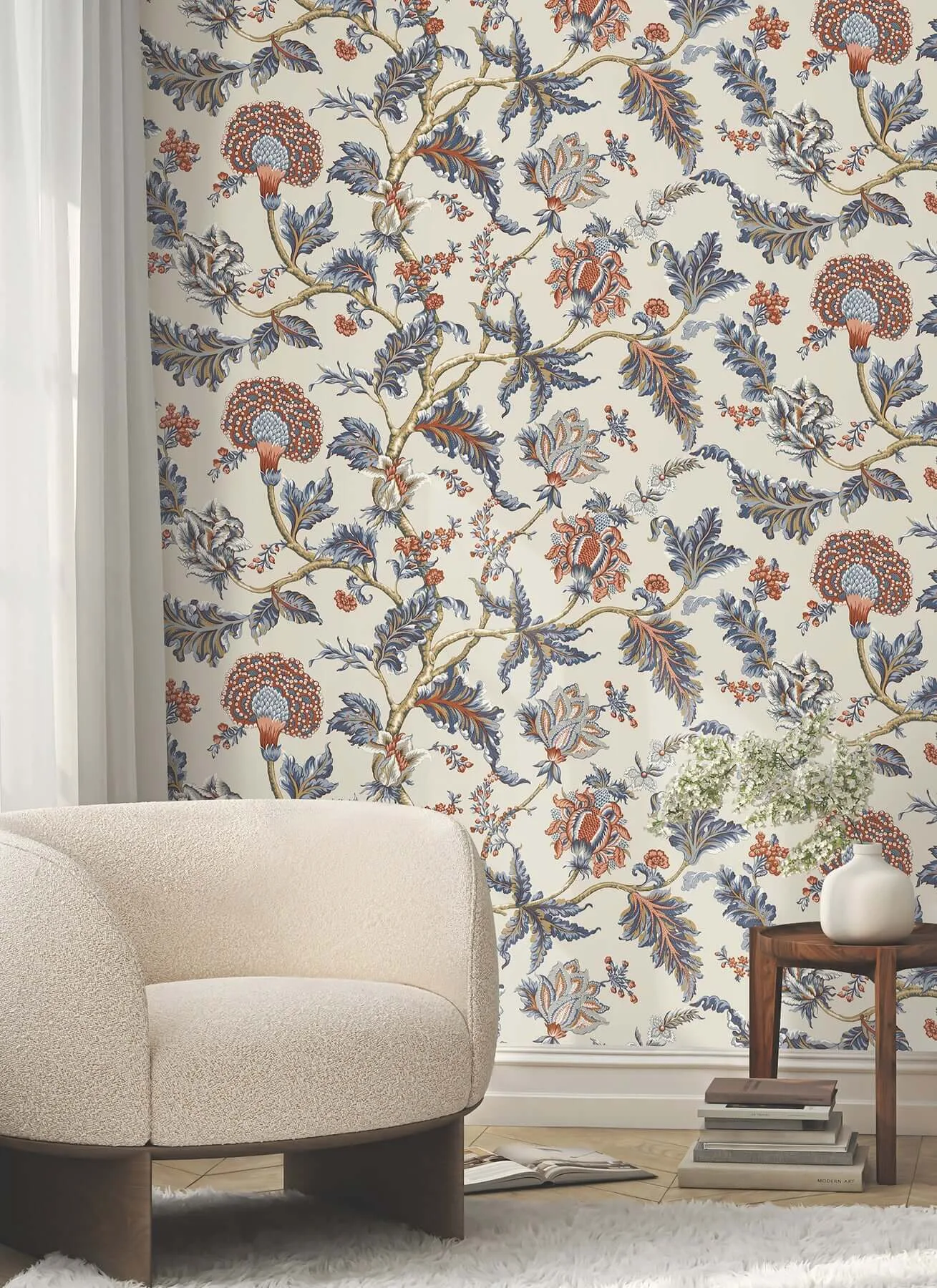 Ronald Redding Monroe wallpaper, color Navy, SKU MX9621W