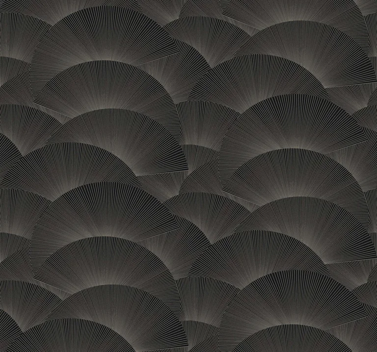Ronald Redding Morning Shell wallpaper, color Black & Grey, SKU ZA8022