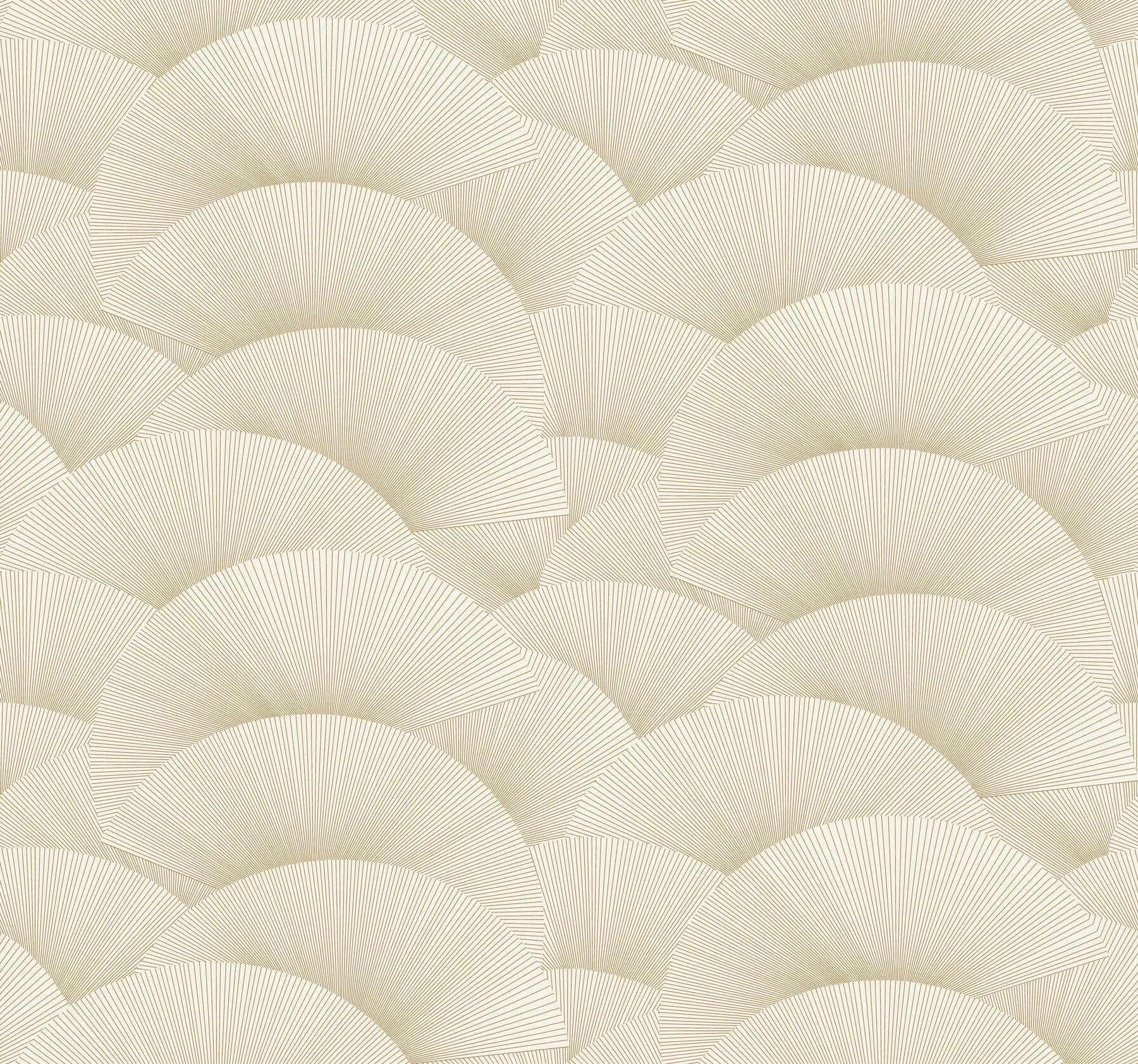 Ronald Redding Morning Shell wallpaper, color Cream & Gold, SKU ZA8021