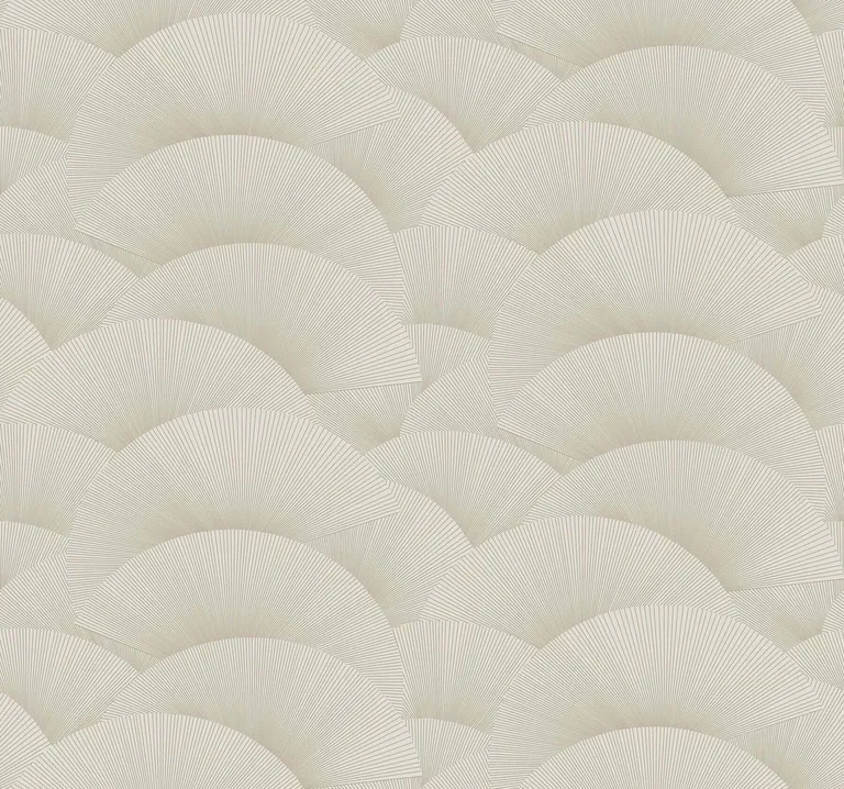 Ronald Redding Morning Shell wallpaper, color Taupe & Gold, SKU ZA8024