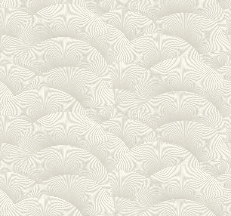 Ronald Redding Morning Shell wallpaper, color White & Silver, SKU ZA8023
